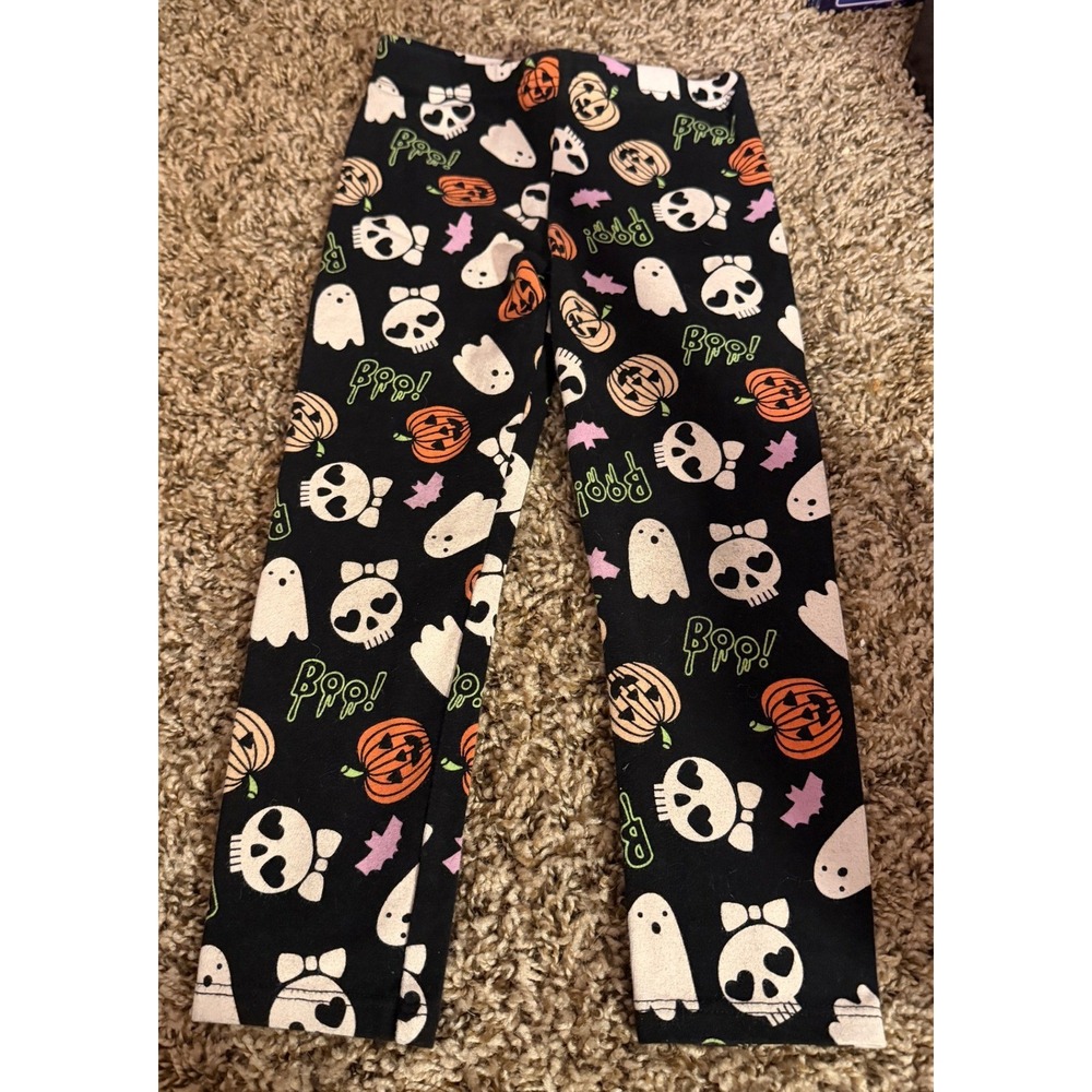 Celebrate Halloween-Black All Over Halloween Print Legging 3t